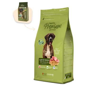 HappyOne Premium C�o Light & Senior 4kg