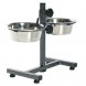 Foto 1: Comedouro 2 Bacias c/Suporte Regul�vel 2x0.75L/�15cm