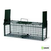 Ratoeira de gaiola dobrável com 2 portas